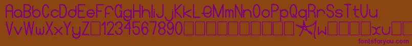 PerfectFontsCc Font – Purple Fonts on Brown Background
