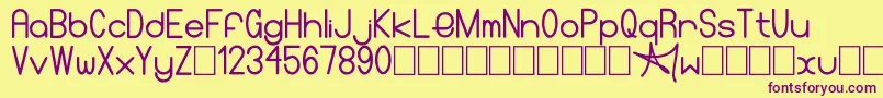 PerfectFontsCc Font – Purple Fonts on Yellow Background