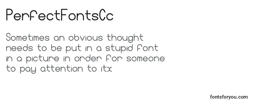 Review of the PerfectFontsCc Font