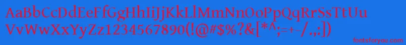 More about GentiumBookBasic Font GentiumBookBasic Font – Red Fonts on Blue Background