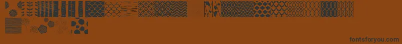 PeoniPatterns-Schriftart – Schwarze Schriften auf braunem Hintergrund