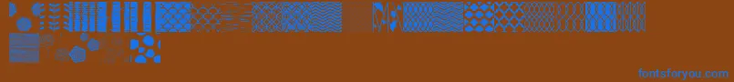 Saiba mais sobre a fonte PeoniPatterns Fonte PeoniPatterns – fontes azuis em um fundo marrom