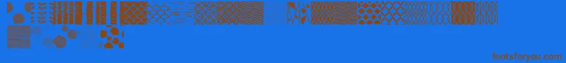 PeoniPatterns Font – Brown Fonts on Blue Background