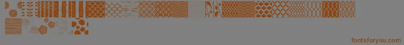 PeoniPatterns Font – Brown Fonts on Gray Background