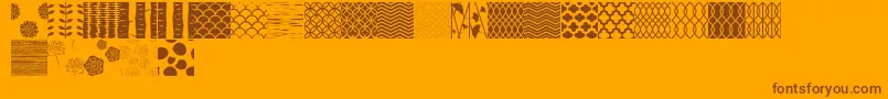 Подробнее о шрифте PeoniPatterns Шрифт PeoniPatterns – коричневые шрифты на оранжевом фоне