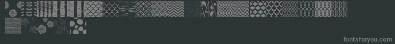 PeoniPatterns-Schriftart – Graue Schriften auf schwarzem Hintergrund