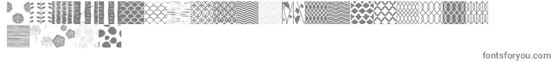フォントPeoniPatterns – 白い背景に灰色の文字