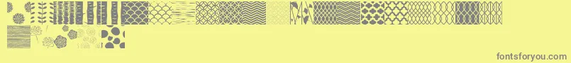 Weitere Informationen zur PeoniPatterns-Schriftart PeoniPatterns-Schriftart – Graue Schriften auf gelbem Hintergrund