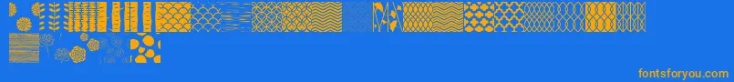 Fonte PeoniPatterns – fontes laranjas em um fundo azul