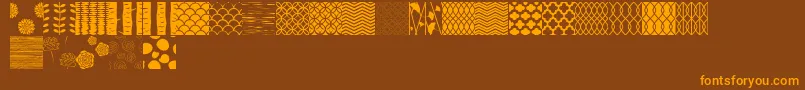 Шрифт PeoniPatterns – оранжевые шрифты на коричневом фоне