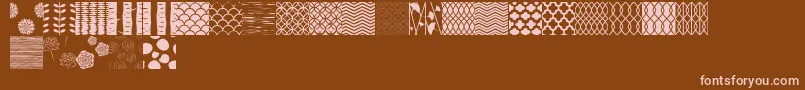 Шрифт PeoniPatterns – розовые шрифты на коричневом фоне