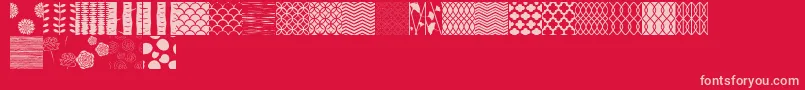 PeoniPatterns Font – Pink Fonts on Red Background