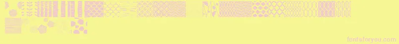 PeoniPatterns Font – Pink Fonts on Yellow Background