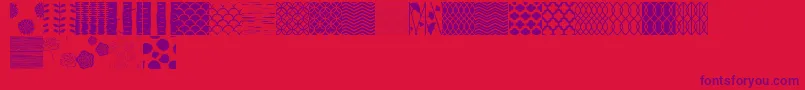 Шрифт PeoniPatterns – фиолетовые шрифты на красном фоне