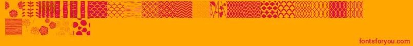 PeoniPatterns Font – Red Fonts on Orange Background