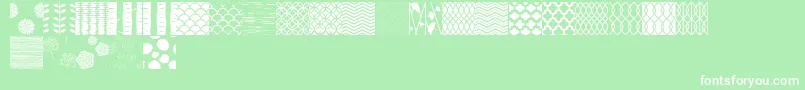 PeoniPatterns Font – White Fonts on Green Background