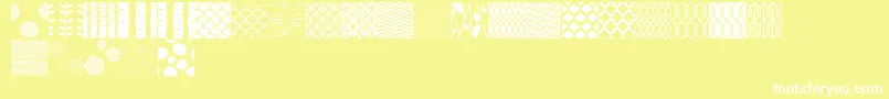 Fonte PeoniPatterns – fontes brancas em um fundo amarelo