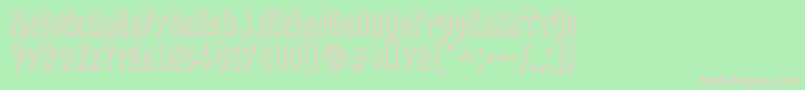 TraktirModern3D Font – Pink Fonts on Green Background