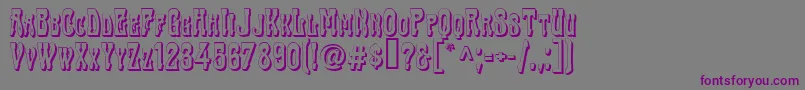 TraktirModern3D Font – Purple Fonts on Gray Background