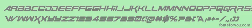 SpaceRangerItalic Font – Gray Fonts on Green Background