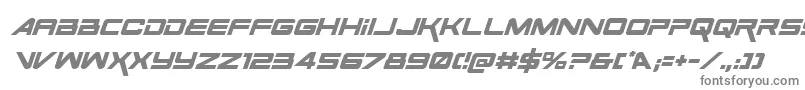 SpaceRangerItalic Font – Gray Fonts on White Background