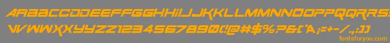 SpaceRangerItalic Font – Orange Fonts on Gray Background