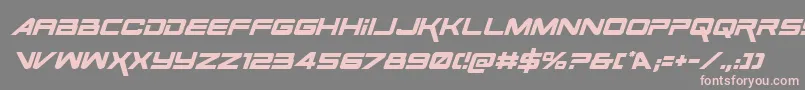 SpaceRangerItalic Font – Pink Fonts on Gray Background