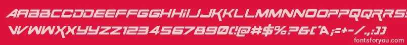 SpaceRangerItalic Font – Pink Fonts on Red Background