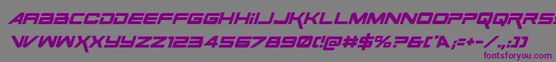 SpaceRangerItalic Font – Purple Fonts on Gray Background