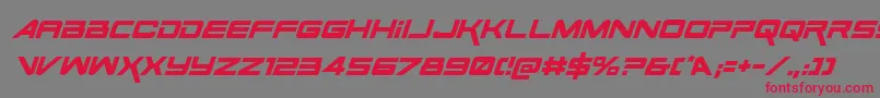 SpaceRangerItalic Font – Red Fonts on Gray Background