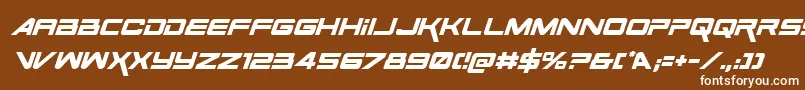 SpaceRangerItalic Font – White Fonts on Brown Background