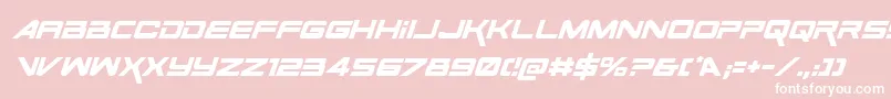 SpaceRangerItalic Font – White Fonts on Pink Background