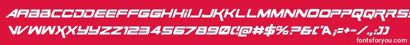 SpaceRangerItalic Font – White Fonts on Red Background
