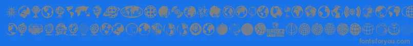 GlobeIcons Font – Gray Fonts on Blue Background