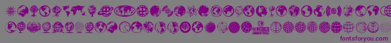 GlobeIcons Font – Purple Fonts on Gray Background