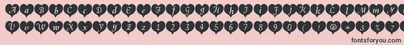 HeartblackBecker Font – Black Fonts on Pink Background