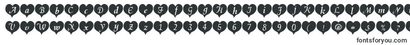 HeartblackBecker-fontti – fonttien muodot