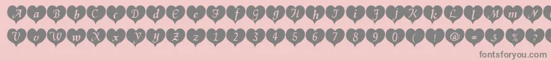 HeartblackBecker Font – Gray Fonts on Pink Background