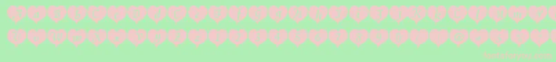 HeartblackBecker Font – Pink Fonts on Green Background