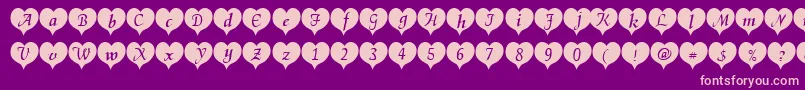 HeartblackBecker Font – Pink Fonts on Purple Background