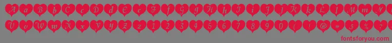 HeartblackBecker Font – Red Fonts on Gray Background