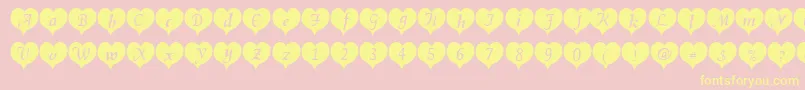 HeartblackBecker Font – Yellow Fonts on Pink Background