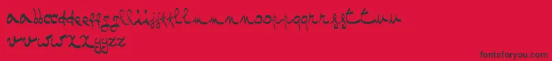 OneTwoMustardRegular Font – Black Fonts on Red Background