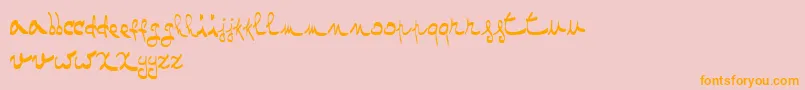 OneTwoMustardRegular Font – Orange Fonts on Pink Background