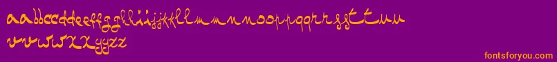 OneTwoMustardRegular Font – Orange Fonts on Purple Background