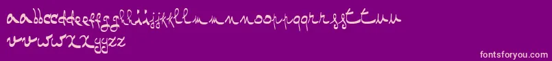 OneTwoMustardRegular Font – Pink Fonts on Purple Background