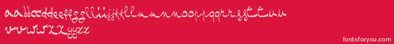 OneTwoMustardRegular Font – Pink Fonts on Red Background