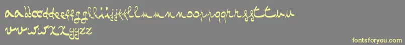 OneTwoMustardRegular Font – Yellow Fonts on Gray Background