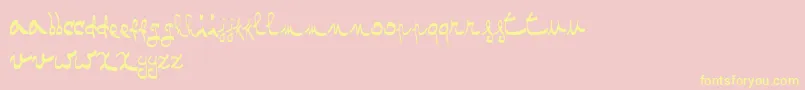 OneTwoMustardRegular Font – Yellow Fonts on Pink Background