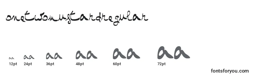 OneTwoMustardRegular Font Sizes
